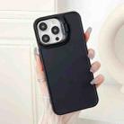 For iPhone 15 Pro Max Lens Frame Holder Shockproof Phone Case(Black) - 1