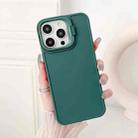 For iPhone 15 Pro Lens Frame Holder Shockproof Phone Case(Green) - 1