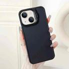 For iPhone 13 Lens Frame Holder Shockproof Phone Case(Black) - 1