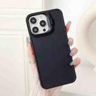 For iPhone 13 Pro Max Lens Frame Holder Shockproof Phone Case(Black) - 1