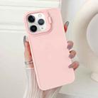 For iPhone 11 Pro Lens Frame Holder Shockproof Phone Case(Pink) - 1