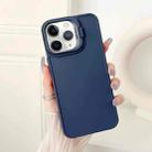 For iPhone 11 Pro Max Lens Frame Holder Shockproof Phone Case(Blue) - 1