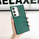 For Samsung Galaxy A35 5G Lens Frame Holder Shockproof Phone Case(Green) - 1