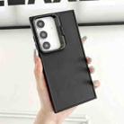 For Samsung Galaxy A55 5G Lens Frame Holder Shockproof Phone Case(Black) - 1