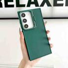 For Samsung Galaxy S23 5G Lens Frame Holder Shockproof Phone Case(Green) - 1