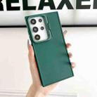 For Samsung Galaxy S23 Ultra 5G Lens Frame Holder Shockproof Phone Case(Green) - 1