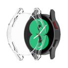 For Samsung Galaxy Watch FE 40mm Full Coverage TPU Electroplated Watch Protective Case(Transparent) - 1