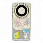 For Huawei Mate 60 Electroplated Frame 3D Strawberry Flower TPU Phone Case(Colorful Flower) - 1