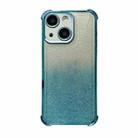 For iPhone 15 Plus Electrpolated Glitter Four-corner Shockproof Space TPU Phone Case(Gradient Blue) - 1
