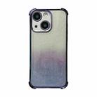 For iPhone 15 Electrpolated Glitter Four-corner Shockproof Space TPU Phone Case(Gradient Purple) - 1