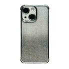 For iPhone 15 Electrpolated Glitter Four-corner Shockproof Space TPU Phone Case(Gradient Silver) - 1