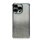 For iPhone 14 Pro Max Electrpolated Glitter Four-corner Shockproof Space TPU Phone Case(Gradient Silver) - 1