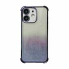 For iPhone 12 Electrpolated Glitter Four-corner Shockproof Space TPU Phone Case(Gradient Purple) - 1