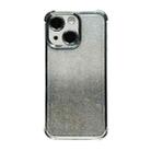 For iPhone 14 Electrpolated Glitter Four-corner Shockproof Space TPU Phone Case(Gradient Silver) - 1