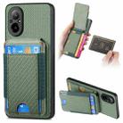 For Realme C67 4G Carbon Fiber Vertical Flip Wallet Stand Phone Case(Green) - 1