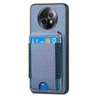For Realme 13 Pro / 13+ Carbon Fiber Vertical Flip Wallet Stand Phone Case(Blue) - 2