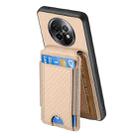 For Realme 13 Pro / 13+ Carbon Fiber Vertical Flip Wallet Stand Phone Case(Khaki) - 3