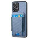 For Realme Neo7 Carbon Fiber Vertical Flip Wallet Stand Phone Case(Blue) - 2