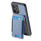 For Realme Neo7 Carbon Fiber Vertical Flip Wallet Stand Phone Case(Blue) - 3