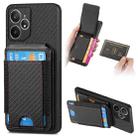 For Realme Neo7 Carbon Fiber Vertical Flip Wallet Stand Phone Case(Black) - 1
