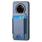 For Realme 14 Pro Carbon Fiber Vertical Flip Wallet Stand Phone Case(Blue) - 2
