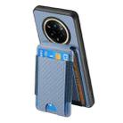 For Realme 14 Pro Carbon Fiber Vertical Flip Wallet Stand Phone Case(Blue) - 3