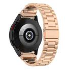 For Samsung Galaxy Watch 7 40 / 44mm Three Bead Stainless Steel Metal Watch Strap(Rose Gold) - 2