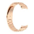 For Samsung Galaxy Watch 7 40 / 44mm Three Bead Stainless Steel Metal Watch Strap(Rose Gold) - 3