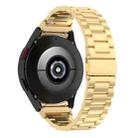 For Samsung Galaxy Watch 7 Ultra 47mm Three Bead Stainless Steel Metal Watch Strap(Gold) - 2