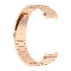 For Samsung Galaxy Watch FE Three Bead Stainless Steel Metal Watch Strap(Rose Gold) - 3