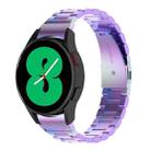 For Samsung Galaxy Watch FE Three Bead Stainless Steel Metal Watch Strap(Color) - 1