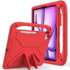 For iPad Air 13 2024 Handle EVA Shockproof Tablet Case with Holder(Red) - 1