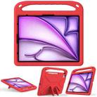 For iPad Air 13 2024 Handle EVA Shockproof Tablet Case with Holder(Red) - 3