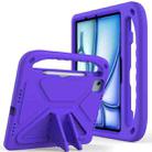 For iPad Air 11 / Pro 11 2024 Handle EVA Shockproof Tablet Case with Holder(Purple) - 1