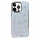 For iPhone 15 Pro Max 3D Bow Pearl Love Flower TPU Phone Case(Butterfly Love Flowers) - 1