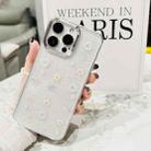 For iPhone 15 Pro Max 3D Bow Pearl Love Flower TPU Phone Case(Butterfly Love Flowers) - 2