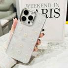 For iPhone 15 Pro 3D Bow Pearl Love Flower TPU Phone Case(Butterfly Love Flowers) - 2