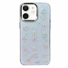 For iPhone  12 3D Bow Pearl Love Flower TPU Phone Case(Butterfly Love Flowers) - 1