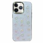 For iPhone 12 Pro 3D Bow Pearl Love Flower TPU Phone Case(Butterfly Love Flowers) - 1