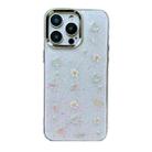 For iPhone 16 3D Bow Pearl Love Flower TPU Phone Case(Butterfly Love Flowers) - 1
