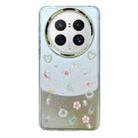 For Huawei Mate 50 Pro 3D Bow Pearl Love Flower TPU Phone Case(Pearl Bow) - 1