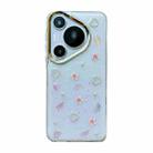 For Huawei P40 3D Bow Pearl Love Flower TPU Phone Case(Butterfly Love Flower) - 1