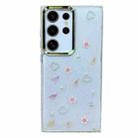 For Samsung Galaxy S24 Ultra 5G Three-dimensional Bow Pearl Love Flower TPU  Phone Case(Butterfly Love Flowers) - 1