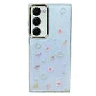For Samsung Galaxy S23 5G Three-dimensional Bow Pearl Love Flower TPU  Phone Case(Butterfly Love Flowers) - 1