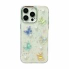 For iPhone 15 Pro Max 3D Colorful Crystal Butterfly TPU Phone Case(Butterfly Pearl) - 1