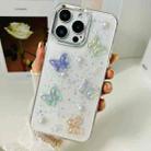 For iPhone 15 Pro Max 3D Colorful Crystal Butterfly TPU Phone Case(Butterfly Pearl) - 2