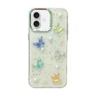 For iPhone 16 3D Colorful Crystal Butterfly TPU Phone Case(Butterfly Pearl) - 1