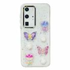 For Huawei P40 3D Colorful Crystal Butterfly TPU Phone Case(Buterfly Flowers) - 1