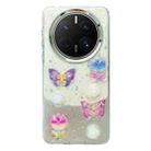 For Huawei Mate 50 Three-dimensional Colorful Crystal Butterfiy TPU Phone Case(Butterfly Flowers) - 1