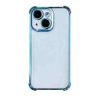 For iPhone 15 Plus Electrpolated Space Four-corner Shockproof TPU Phone Case(Blue) - 1